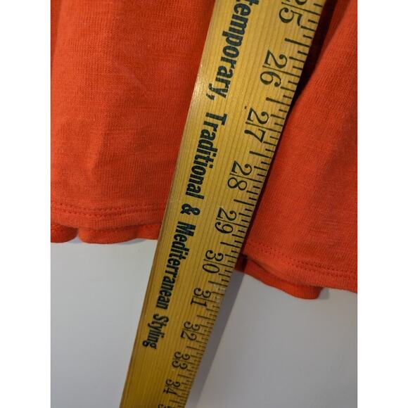 Zara Women Orange Casual Dress M Pullover Boho Floral Casual - Picture 4 of 7